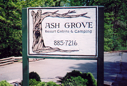 Sign with logo