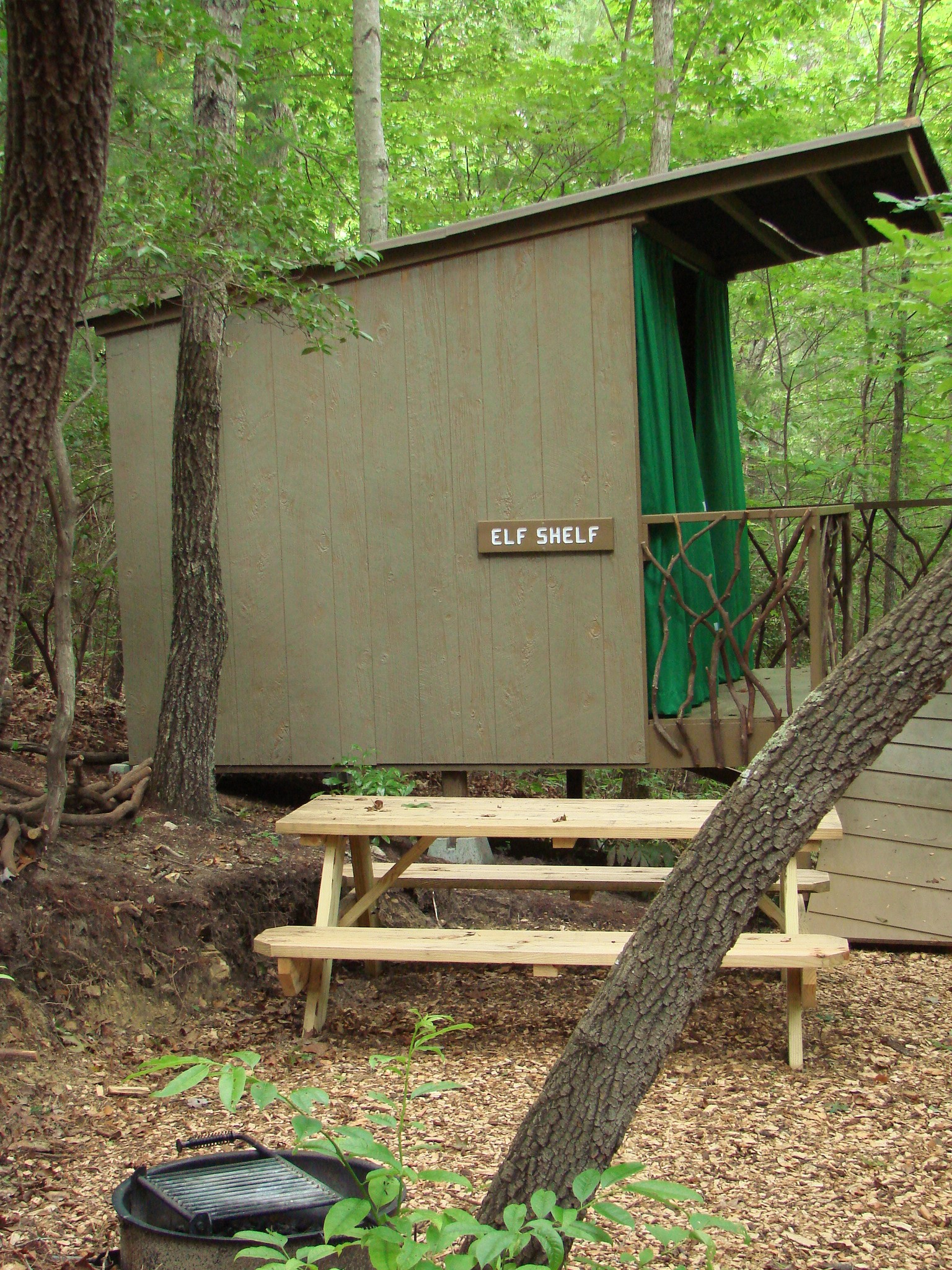 Elf Shelf sheltered tent site