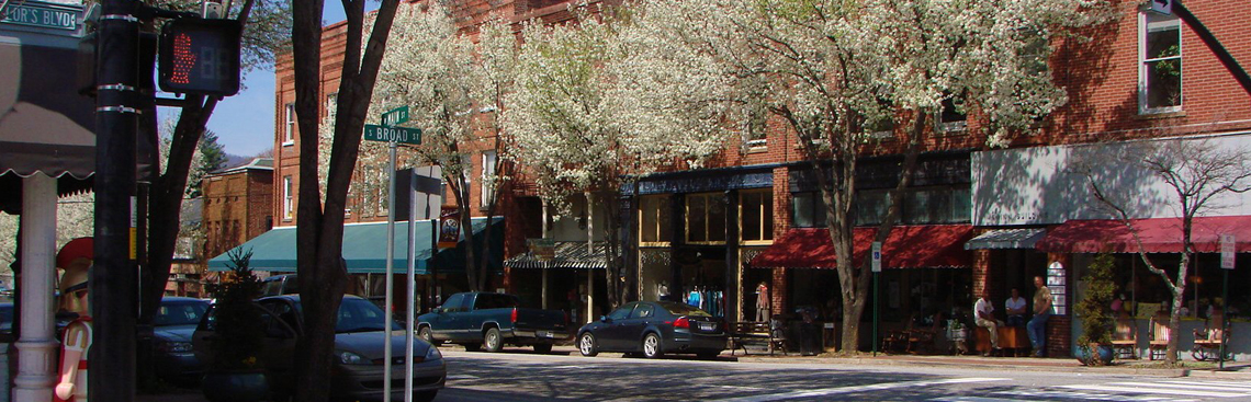 Street with buildings